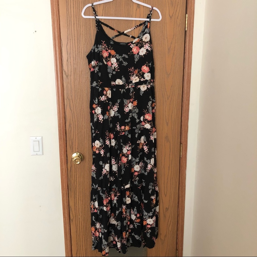 Torrid Floral Sleeveless Sundress Maxi Length